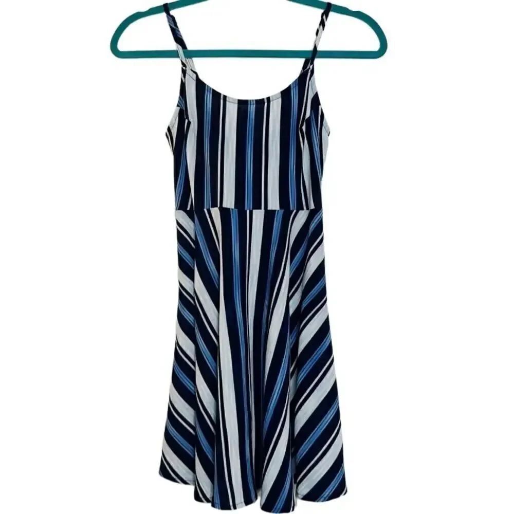 Show Me Your MUMU Striped A Line Mini Dress Blue Size XS